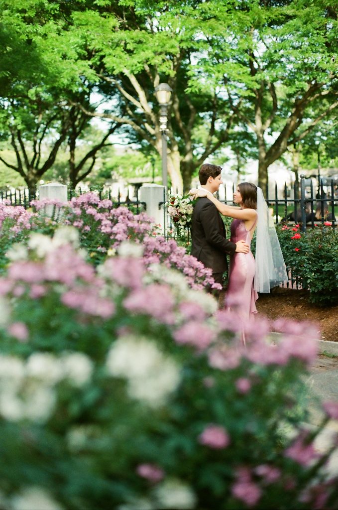 Wedding portrait on 35mm film by a Boston film wedding photographer