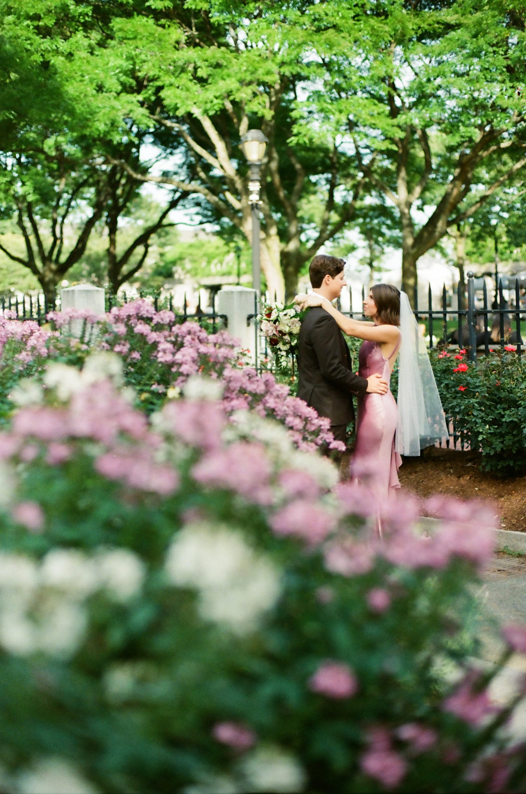 Wedding portrait on 35mm film by a Boston film wedding photographer