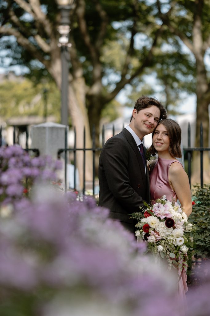 The same wedding portrait shot on digital by a Boston film wedding photographer